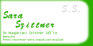 sara szittner business card